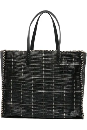Dragon Diffusion Checked leather tote bag