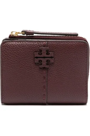 Tory Burch Double T logo-patch leather wallet