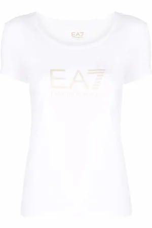EA7 Logo-print cotton T-shirt