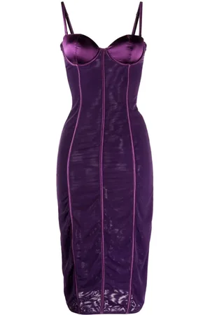 FLEUR DU MAL Mesh bustier dress