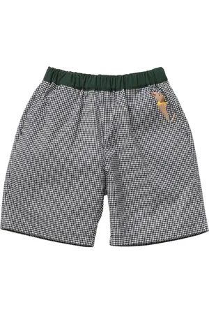 Familiar Gingham-check Bermuda shorts