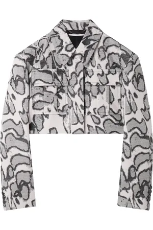 Stella McCartney Moth patterned-jacquard cropped jacket