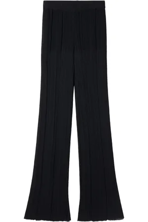 Stella McCartney Straight-leg plissé-effect trousers