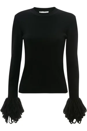 J.W.Anderson Fringed-cuffs merino wool jumper