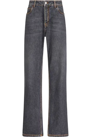 Etro Pegaso-embroidered wide-leg jeans