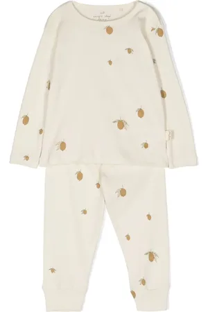 Konges Sløjd Lemon-print organic cotton pajamas