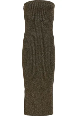 Khaite The Rumer ribbed-knit midi dress