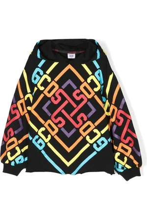 GCDS Geometric logo print hoodie