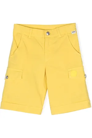 GCDS Logo-patch stretch-cotton shorts