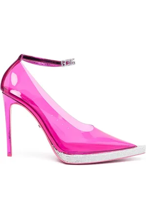 GCDS 130mm transparent pointed-toe pumps