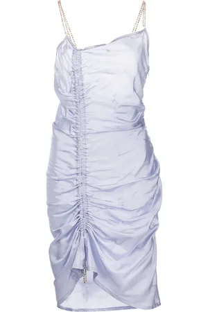 GCDS Crystal-strap ruched dress