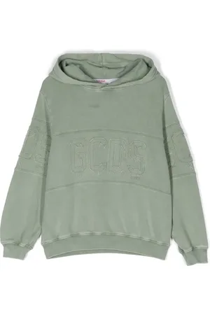 GCDS Logo-appliqué cotton hoodie