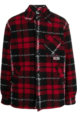 GCDS Check-pattern shirt jacket