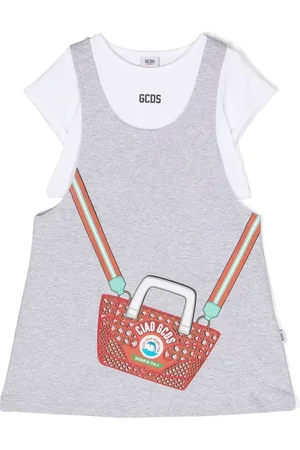 GCDS Logo-print short-sleeve cotton dress
