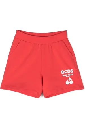 GCDS Logo-print track shorts
