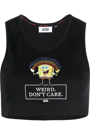 GCDS Graphic-print cropped vest