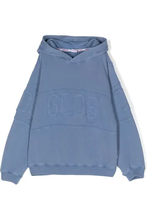 GCDS Tonal logo-patch hoodie