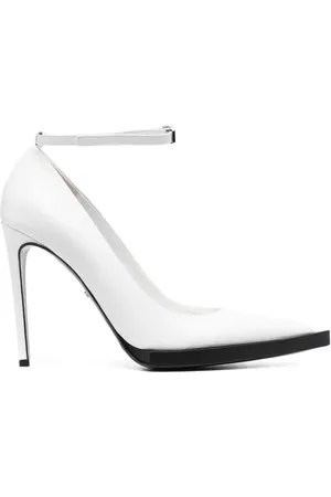 GCDS 110mm pointed leather pumps