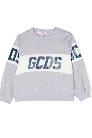 GCDS Logo-tape detail cotton sweatshirt