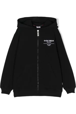 GCDS Embroidered-logo graphic-print hoodie