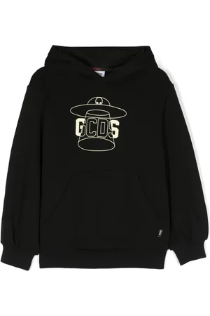 GCDS Logo-print cotton hoodie