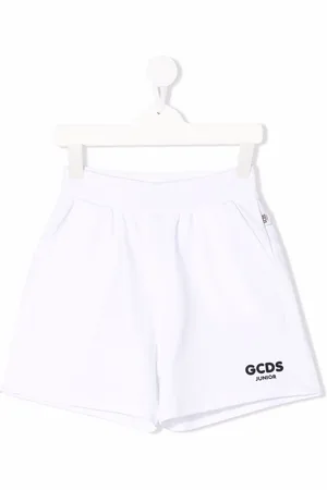 GCDS Logo-print track shorts