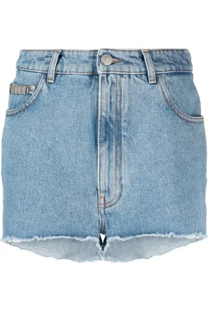GCDS High-waisted denim shorts