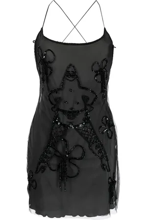GCDS Patrick-embellished tulle mini dress