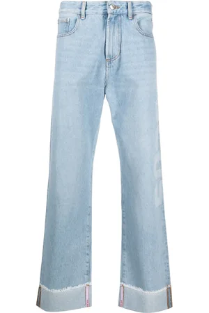 GCDS Logo-patch straight-leg jeans
