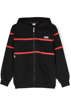 GCDS Chest logo-print detail hoodie