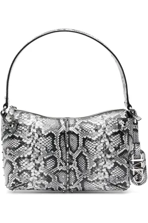 Michael Kors Large Astor snakeskin-print shoulder bag