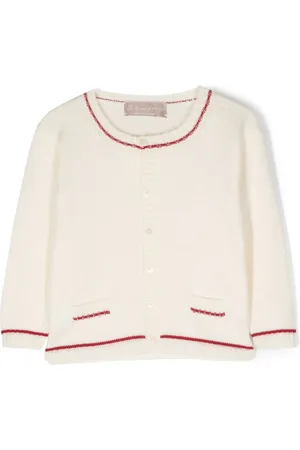 LA STUPENDERIA Contrasting-border button-fastening cardigan