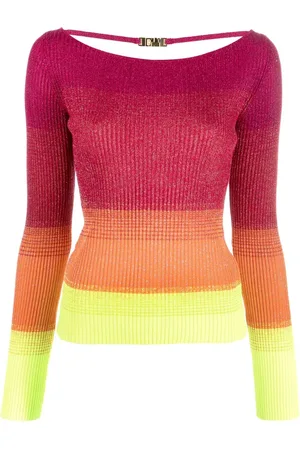 GCDS Colour-block ribbed-knit jumper