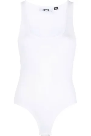 GCDS Logo-print sleeveless bodysuit