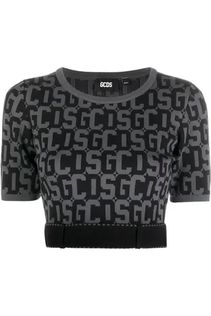 GCDS Matilda monogram cropped top