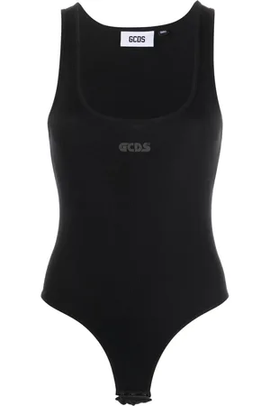 GCDS Logo-print sleeveless bodysuit