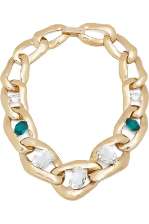 Marni Gemstone-detail chunky chain necklace