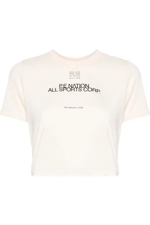 P.E Nation Parallel cropped performance T-shirt