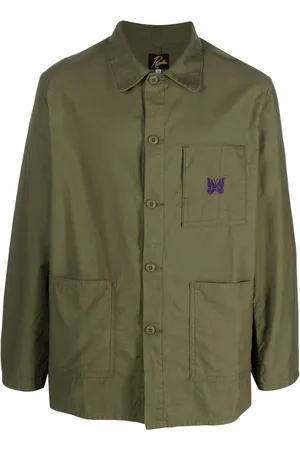 Pins & Needles Logo-embroidered cotton shirt