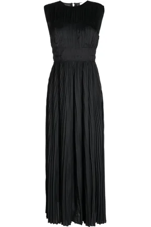 ULLA JOHNSON Delia pliss??-effect maxi dress