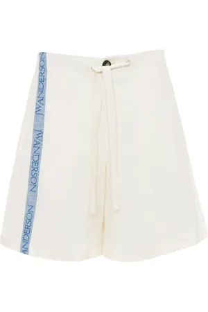 J.W.Anderson Intarsia-logo wide-leg shorts