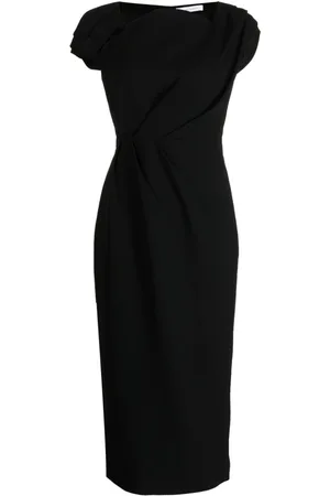 RACHEL GILBERT Lukas pleat detail midi dress