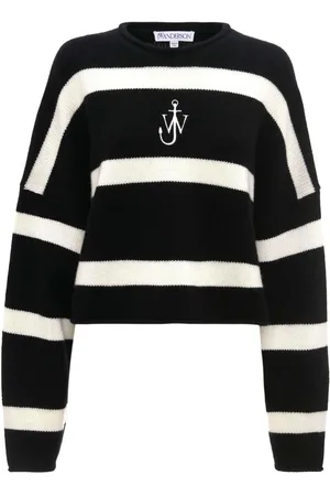 J.W.Anderson Logo-embroidered striped jumper