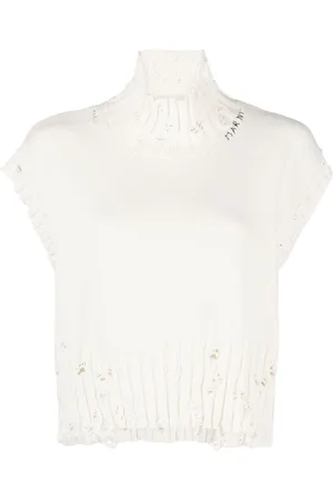 Marni Cropped distressed jumper
