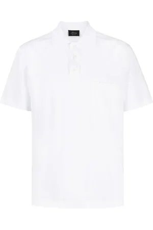 BRIONI Logo-tag cotton polo shirt