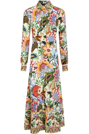 Etro Floral-print maxi shirt dress