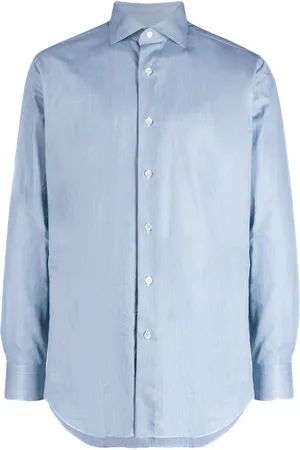 BRIONI Cutaway-collar cotton shirt