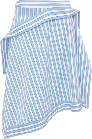 J.W.Anderson Striped asymmetric midi skirt