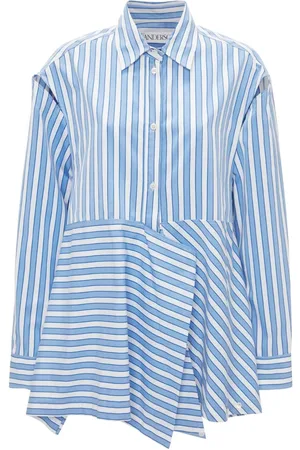 J.W.Anderson Striped draped cotton shirt