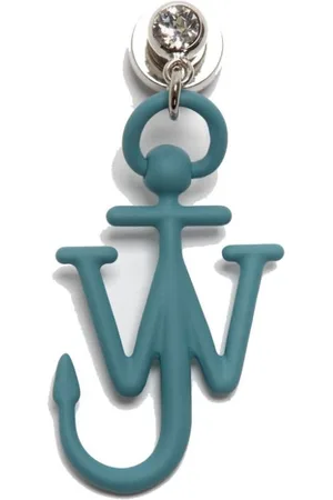 J.W.Anderson Logo-lettering crystal-embellished single earring